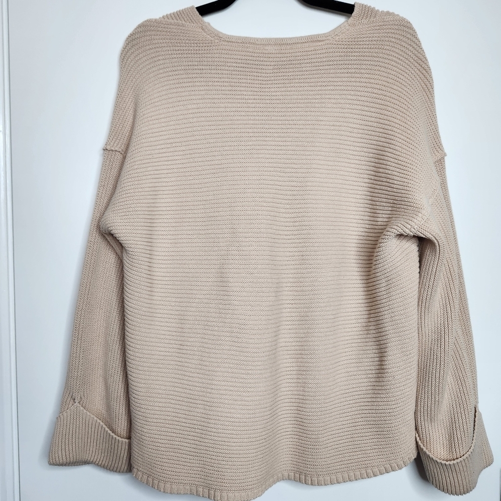 Free People La Brea Sweater V Neck Oversized Knit - Picture 8 of 10